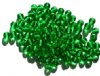 100 6mm Transparent Medium Green Round Glass Beads